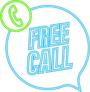 Free call. Information technology. Telephone neon icon. Cust